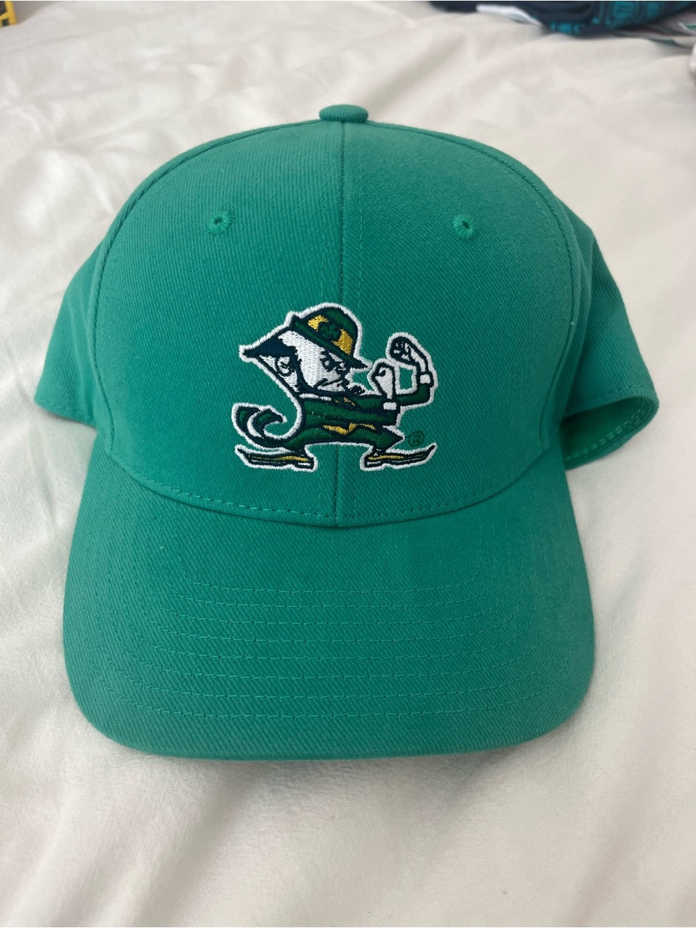 Green Women's Baseball Cap with Embroidered Mascot